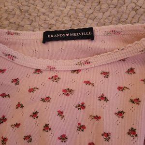 Brandy Melville Leah Zelly Floral Coquette Top